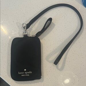 Kate Spade Black Wristlet with Detachable Strap